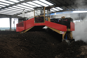 Windrow composting equipment, Composting process